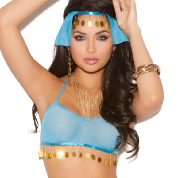 Turquoise Harem Hottie Bedroom Costume - Picture 4 of 8